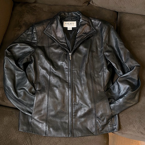 Nine West women’s Large leather jacket